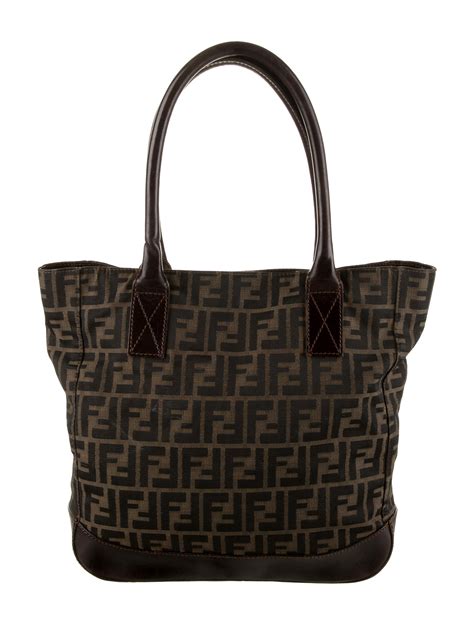 fendi zucca tote bag ebay|fendi zucca canvas shoulder bag.